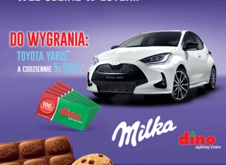 Wielka słodka loteria Milki ruszyła! Zrób zakupy w Dino, graj o Toyotę Yaris od Milki i poczuj słodki smak zwycięstwa!